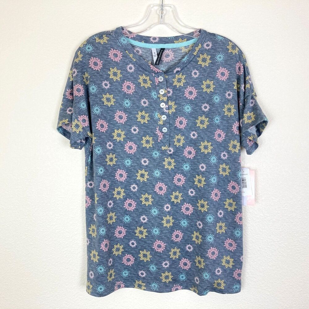 Jaclyn Intimates NWT Pajama Top Women’s Size S Gray Popover Stretch Soft Cozy